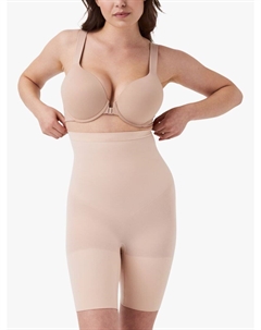 Бесшовные шорты с высокой талией на каждый день, нежно-телесного цвета Spanx