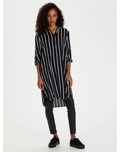 Платье-рубашка в полоску Marana, Черный/Мел Kaffe