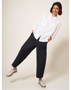 Широкие укороченные брюки Belle, чистый черный цвет White stuff