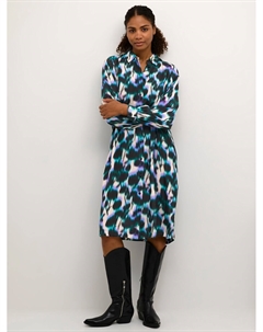 Платье-рубашка-миди с принтом Amilia, синий/мульти Kaffe