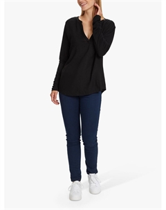 Calina Топ с длинными рукавами и V-образным вырезом, черный Kaffe