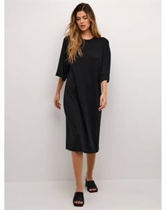 Fenia Трикотажное платье миди, черный Kaffe