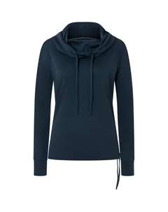 Женская худи из органического хлопка с воронкой, синий Super natural