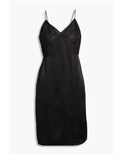 Платье из шелкового атласа с кружевными вставками, черный Rag & bone