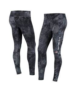 Женские спортивные черные леггинсы New England Patriots Burst Tie Dye Unbranded