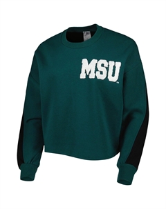 Женский зеленый пуловер Gameday Couture Michigan State Spartans Back To Reality с цветными блоками Unbranded