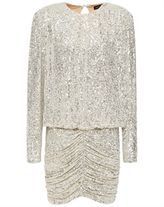 Платье мини Flynn со сборками и пайетками, серебряный Retrofete