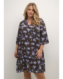 Летнее платье CURVE KCAMI, разноцветный с цветочным узором Kaffe curve