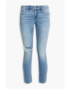 Укороченные потертые джинсы скинни Cate со средней посадкой, синий Rag & bone