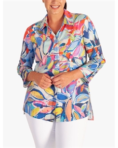 Рубашка с принтом Foliage, Синий/Мульти Chesca