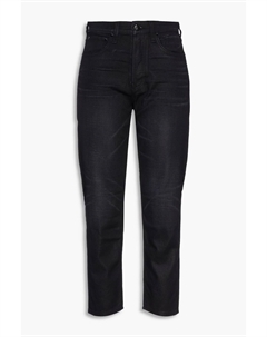 Укороченные джинсы Maya узкого кроя с высокой посадкой и вощеной посадкой, черный Rag & bone