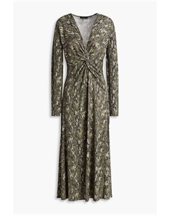 Платье миди из эластичного джерси Jules со змеиным принтом, зеленый Rag & bone