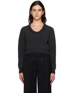 Серый свитер с круглым вырезом Alexander wang