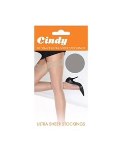 Ультрапрозрачные чулки плотностью 10 ден (1 пара), мультиколор Cindy