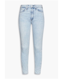 Укороченные джинсы-скинни Nina с высокой посадкой, синий Rag & bone