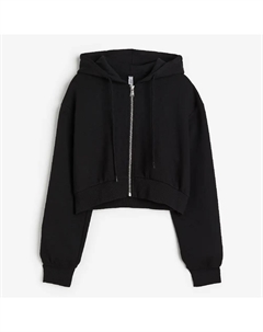 Толстовка Short Hooded Sweatshirt, черный H&m
