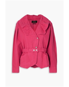 Пиджак Epaline из смесового льна с поясом и оборками, розовый Isabel marant