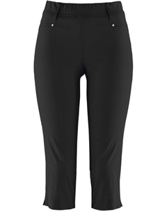 Капри стрейч с поясом, черный Bpc selection