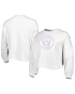 Женский пуловер Lusso White Los Angeles Lakers Lola с мячом и цепочкой Unbranded