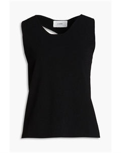Топ эластичной вязки с вырезом, черный Caes