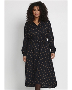 Платье-рубашка КСОЛИВИА, черный в горошек Kaffe curve