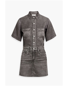 Платье-рубашка Tencel мини с джинсовым принтом, угольный Rag & bone
