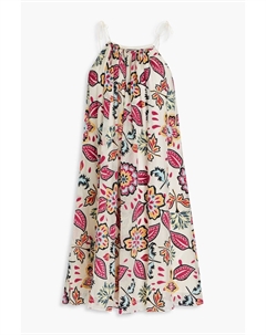 Платье мини из жоржета деворе с цветочным принтом Bailey и сборками, экру Rag & bone