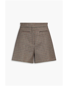 Твидовые шорты с узором «гусиные лапки», грибной Sandro