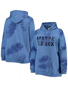 Женский темно-синий пуловер с капюшоном Boston Red Sox больших размеров Cloud Unbranded