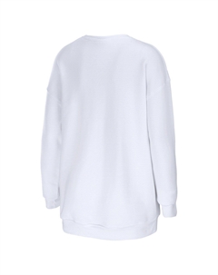 Женская одежда Erin Andrews Белый свободный пуловер New England Patriots Unbranded