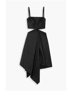 Платье из крученого атласа с асимметричным вырезом, черный Jw anderson