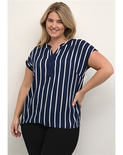 Блузка Kcsida Wing Sl, темно-синий/кремовый Kaffe curve