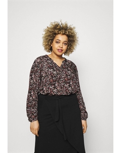 Блузка Colanda, черный/мультиколор Kaffe curve