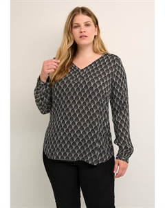 Блузка Kcolive, черный/кремовый Kaffe curve