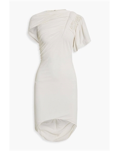 Платье мини из эластичного джерси с асимметричным вырезом, слоновая кость Alexander wang
