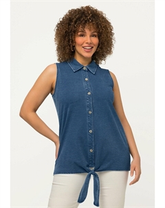 Рубашка, темный деним Ulla popken