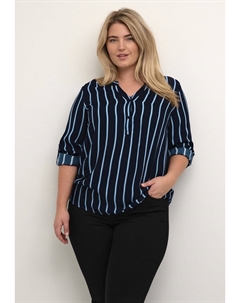 Блузка Sida, темно-синий/белый Kaffe curve