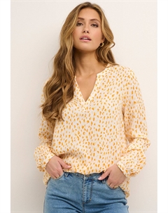 Блузка Kajalie в горошек, белый/оранжевый Kaffe