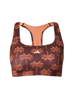 Спортивный бюстгальтер без косточек PERFORMANCE x FARM Rio, цвет Brown/Cognac Adidas