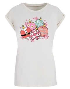 Рубашка Pink Cute Christmas Tree Balls, песочный F4nt4stic