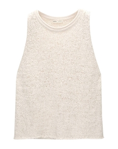 Вязаный топ, светло-бежевый Pull & bear