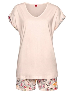 Короткий пижамный комплект, кремовый S.oliver