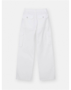 Брюки-карго свободного кроя, белый Pull & bear