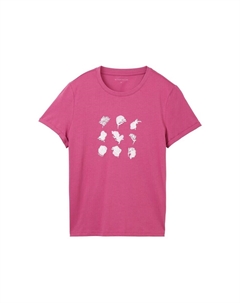 Рубашка, цвет Fuchsia/Pastel pink Tom tailor