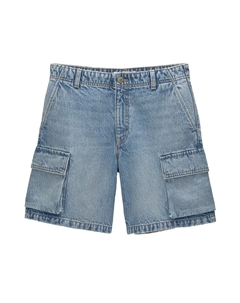 Широкие джинсы-карго, синий деним Pull & bear