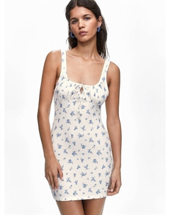 Летнее платье, цвет Dusty blue/Pastel blue/Wool white Pull & bear