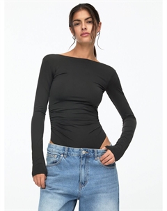 Рубашка-боди, черный Pull & bear