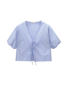 Блузка, темно-синий Pull & bear