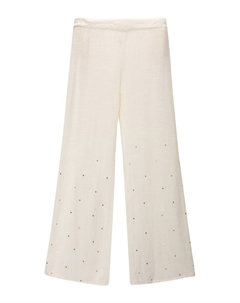 Широкие брюки, экрю Pull & bear