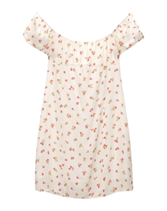 Летнее платье, цвет Red/White Pull & bear